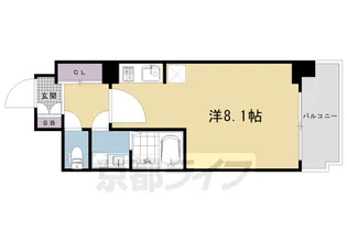 アドバンス京都クラッセ【6階】の間取り