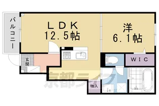 京都府京都市北区衣笠北天神森町【アパート】の間取り