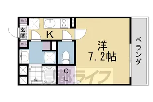 Alpha鴨川【1階】の間取り