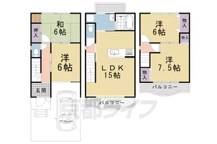 京都府京都市北区小山下総町【一戸建】の間取り