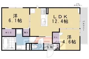 アイル京都八条【303号室】の間取り