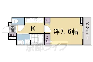 コンチェストⅢ祥豊【2階】の間取り