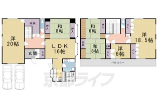 京都府京都市南区東九条西明田町【一戸建】の間取り