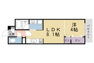 アリビオ東寺【4階】の間取り