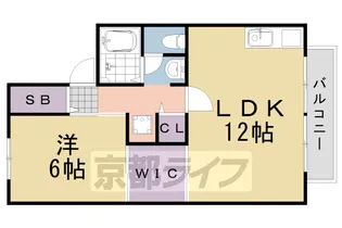 ドエル上桂【1階】の間取り