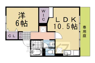 京都府京都市西京区大枝東長町【アパート】の間取り