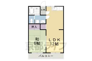 京都府京都市西京区嵐山朝月町【マンション】の間取り