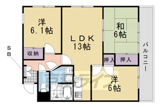 パラッツォ桂【1階】の間取り