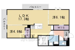 リベルテ四条梅津【1階】の間取り