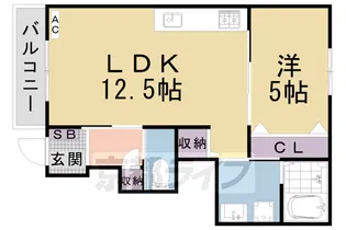 ラ・ポーズ【103号室】の間取り