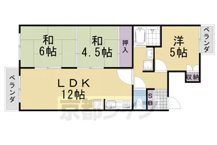 ファミリオ奥ノ坊【3階】の間取り