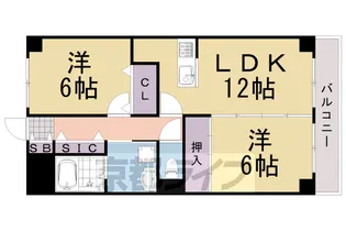 プルーリオン上桂(ベルヴィ54)【5階】の間取り