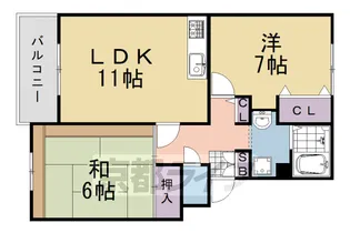 プルミエール桂Ⅱ【302号室】の間取り