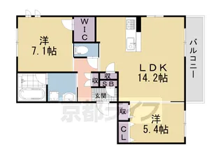 ローズフラットⅡ【2階】の間取り