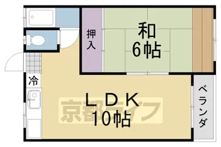 マンション桂風【3B号室】の間取り