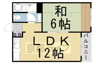 マンション桂風【2A号室】の間取り