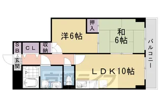 2LDKの間取り画像