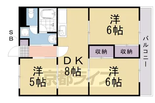 エス・テラス桂【402号室】の間取り