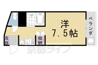 メゾンドカプチーノ物集女【505号室】の間取り