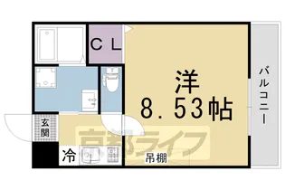 フラッティ紫竹大門町【1階】の間取り