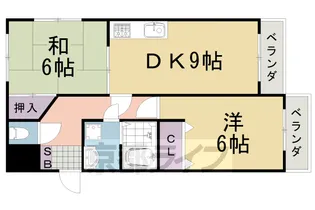 メルベーユ桂【1階】の間取り