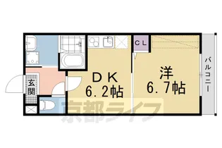 京都府京都市南区壬生通八条下る東寺町【マンション】の間取り