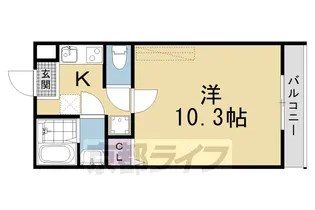 フォルトゥーナ東寺町【3階】の間取り