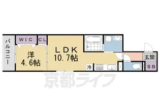 D-room丹波橋【3階】の間取り