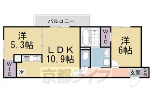 ルーセント伏見稲荷【3階】の間取り