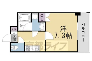 ベラジオ雅び京都西京極【303号室】の間取り