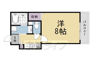 Gladvis二条式部【4階】の間取り