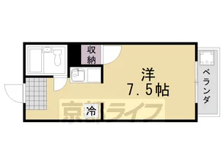 ユニメント桂【1階】の間取り
