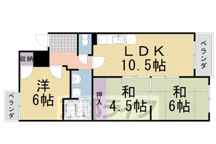 ラ・シュベール三浦【202号室】の間取り