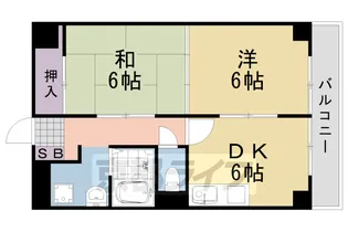 京都府京都市西京区上桂東ノ口町【マンション】の間取り