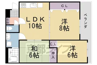 ラビリント川島【405号室】の間取り
