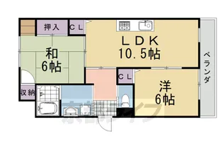 リジョイス桂【303号室】の間取り