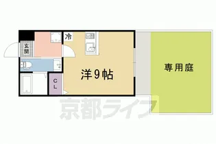 京都府京都市北区紫竹下芝本町【マンション】の間取り
