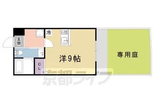 京都府京都市北区紫竹下芝本町【マンション】の間取り