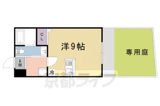京都府京都市北区紫竹下芝本町【マンション】の間取り