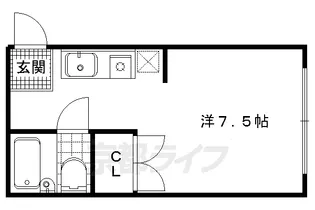 ルミナス桂【102号室】の間取り