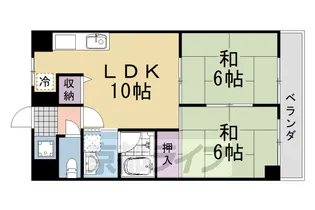 京都府京都市西京区下津林番条【マンション】の間取り