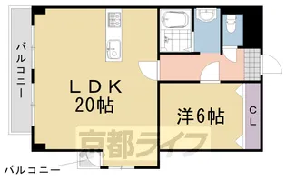 レジデンス桂川【206号室】の間取り