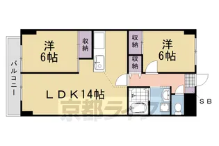レジデンス桂川【3階】の間取り