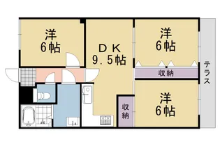 ロイヤルコートワダ【1階】の間取り