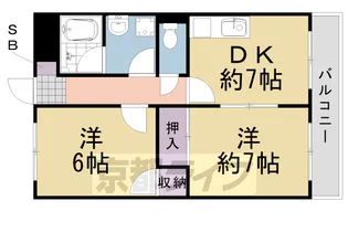 桂OSプラザビル【308号室】の間取り
