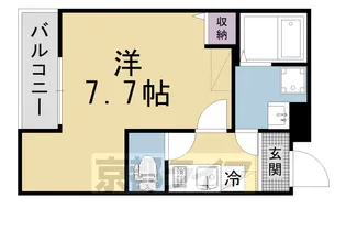 グラン京都西陣【205号室】の間取り