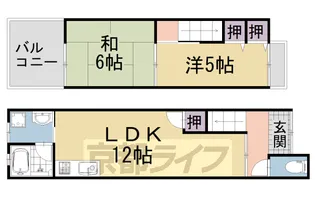 京都府京都市伏見区深草出羽屋敷町【一戸建】の間取り