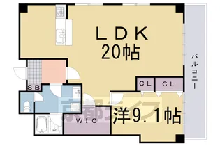 Choei第5コーポ中川【403号室】の間取り