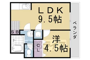 京都府京都市西京区桂坤町【マンション】の間取り