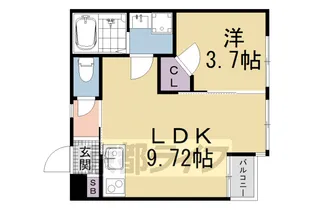 PORTOFINO六地蔵【205号室】の間取り